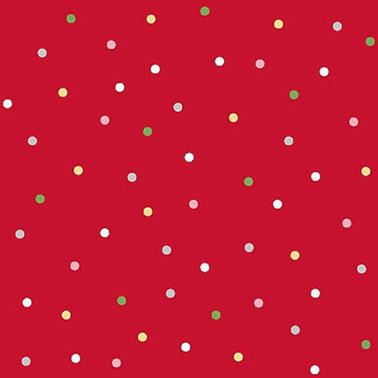 Jingle and Whisk By Maywood Studio Dots on Red Cotton Fabric  Sold by the yard